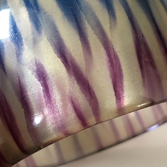 Vintage Lucite Chunky Shimmer Sparkle Painted Bracelet - Picture 5 of 7